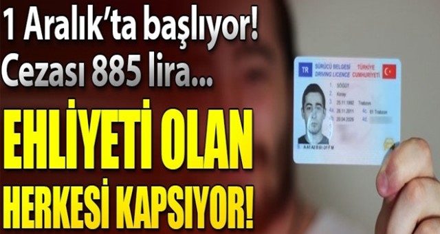 Milyonlarca sürücüyü ilgilendiriyor! Cezası 885 lira...