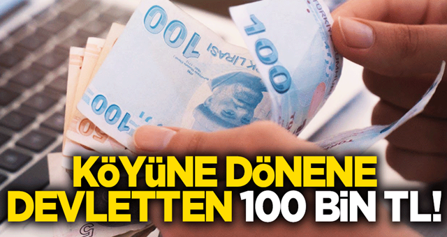 Köyüne dönene devletten 100 bin lira hibe desteği!