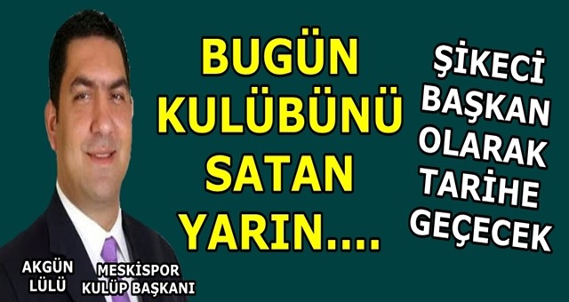 GÖZLER SPOR BAKANINDA! MESKİSPOR BAŞKANI ŞİKE YAPACAĞINI AÇIKÇA BEYAN ETTİ…