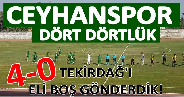 İçel'i dize getiren Ceyhanspor, Tekirdağ'a patladı. 4-0