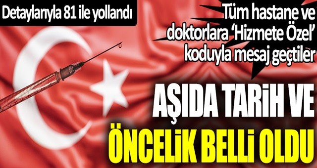 Korona aşısında tarih ve öncelik belli oldu!