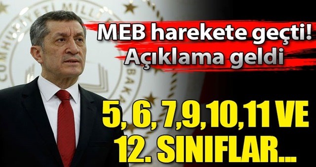 MEB harekete geçti ve açıkladı! 5, 6, 7, 8, 9, 10, 11 ve 12. sınıflar...