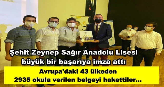 Ceyhan Şehit Zeynep Sağır Anadolu Lisesi öğretmenlerinin başarısı...