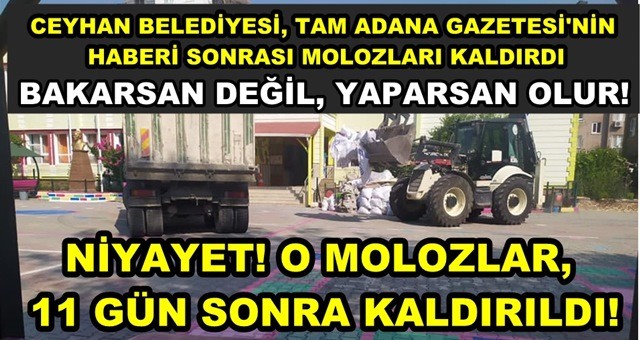 Ceyhan Belediyesi, okuldaki molozları 11 gün sonra  kaldırdı