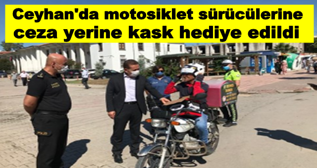 Motosiklet sürücülerine ceza yerine kask