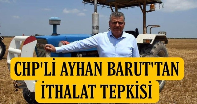 CHP'li Ayhan Barut'tan ithalat tepkisi