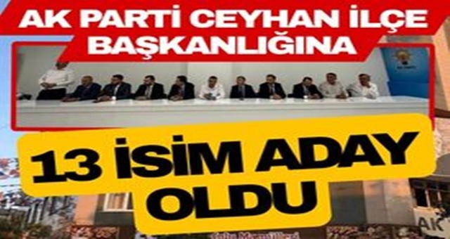 AK Parti Ceyhan İlçe Başkanlığı Adayları Belli Oldu.