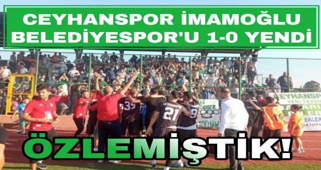 Ceyhanspor 3 Puanı tek golle aldı...