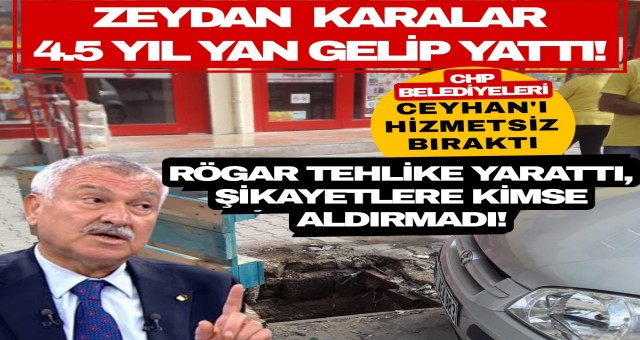 Zeydan Karalar Ceyhan'ı Hizmetsiz Bıraktı