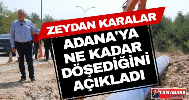 Adana'ya Ne Kadar Döşediğini Açıkladı