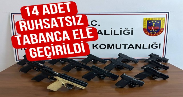 Ceyhan'da 14 adet ruhsatsız tabanca ele geçirildi...