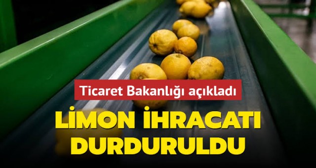 Limon İhracatı Durduruldu!