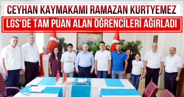 Kaymakam Kurtyemez, LGS'de Tam Puan Alan Öğrencileri Tebrik Etti