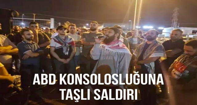 ABD Konsolosluğuna Taşlı Saldırı