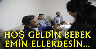 Yenidoğan bebeklerin hediyesi başkan Kocaispir’den