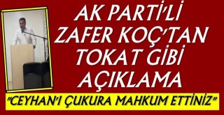 AK Parti'li Zafer Koç'tan  CHP'li Hülya Erdem'e tepki!