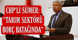 Sümer; “Tarım sektörü borç batağında”