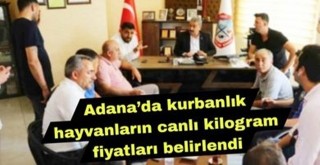 Adana’da kurbanlık hayvanların canlı kilogram fiyatları belirlendi