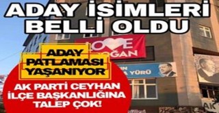 AK Parti Ceyhan İlçe Başkanlığı'na aday olacak isimler belli oldu.