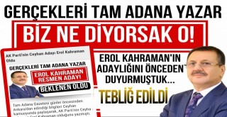 Erol Kahraman AK Parti Ceyhan Adayı Oldu