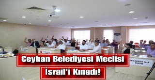 Ceyhan Belediyesi Meclisi İsraili Kınadı!