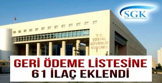 Geri Ödeme listesine 61 İlaç Eklendi