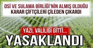 Çiftçilere bir darbede DSİ ve Sulama Birliği'nden!