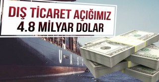 Dış Ticaret Açığımız 4.8 Milyar Dolar