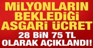 Yeni asgari ücret belli oldu: 28 bin 75 lira