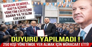Duyuru Yapılmadı, Başkan Demirel'e Destek Yağıyor!