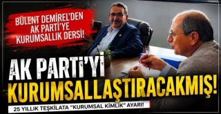 AK Parti Ceyhan İlçe Başkanı Bülent Demirel AK Parti'yi Kurumsallaştıracağını söyledi...