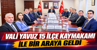Vali Yavuz 15 İlçe Kaymakamı İle Bir Araya Geldi!